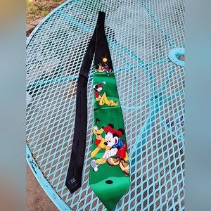 Vintage Mickey Unlimited Silk Tie Golf Pluto Mickey Mouse